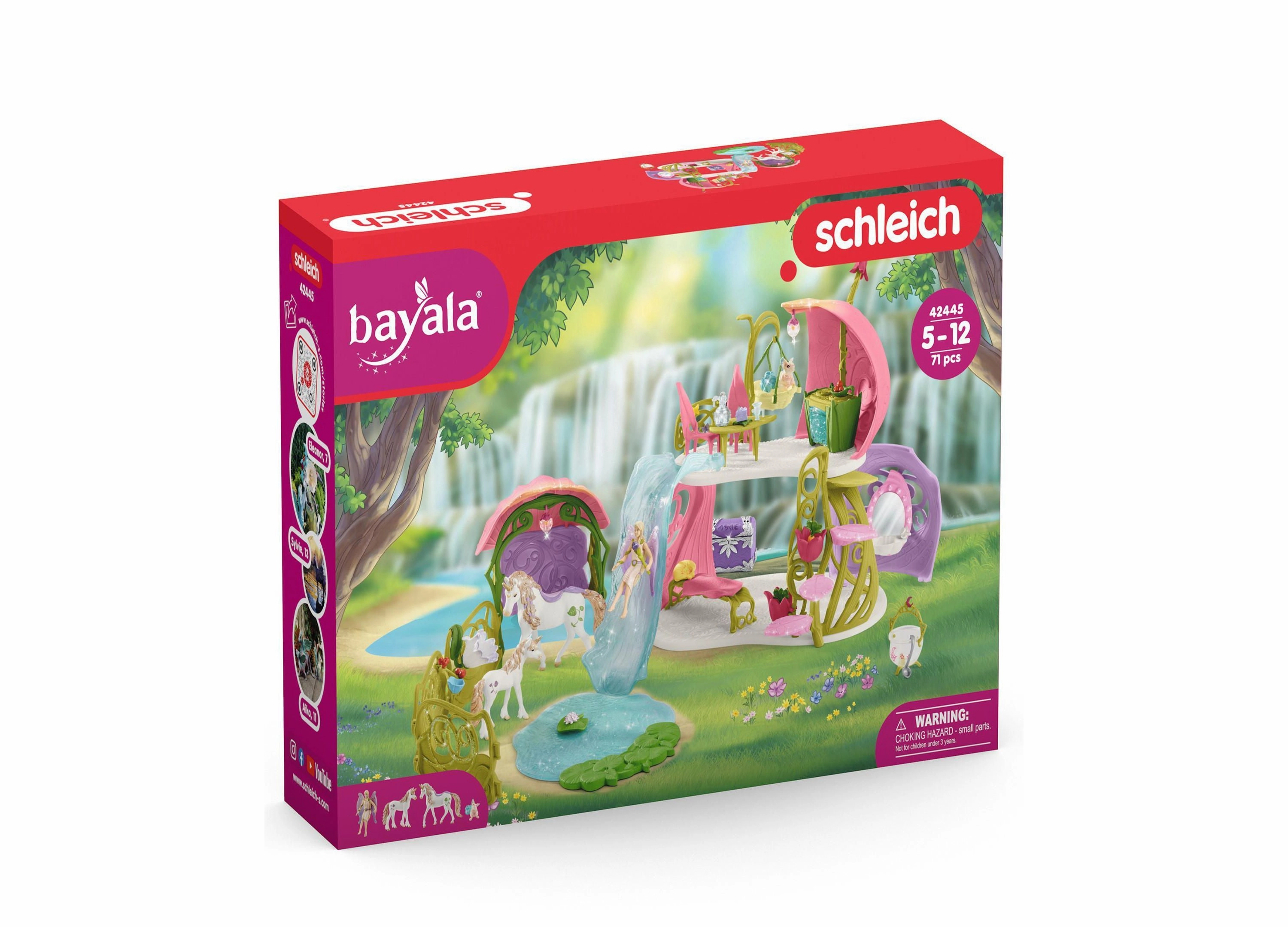 Schleich Bayala Glittering Flower House Playset with Unicorns and Stable