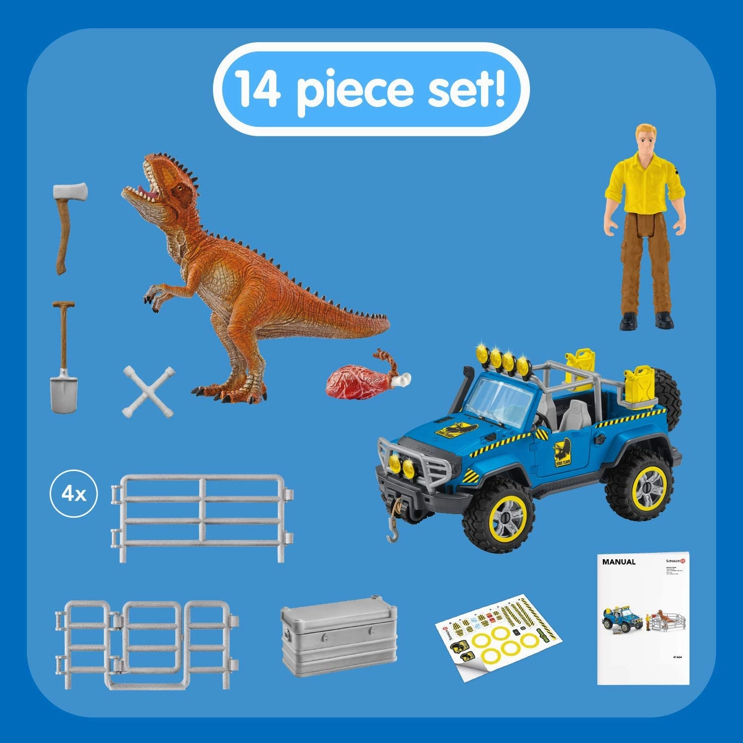 Schleich Dinosaurs Off-Road Vehicle With Dino Outpost Set