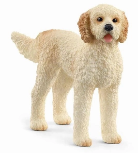 Schleich Farm World 13939 Goldendoodle Dog Figurine for Ages 3 and Up
