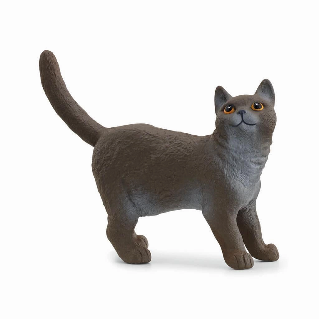 Schleich Farm World 13973 British Shorthair Cat Figure for Ages 3 & Up
