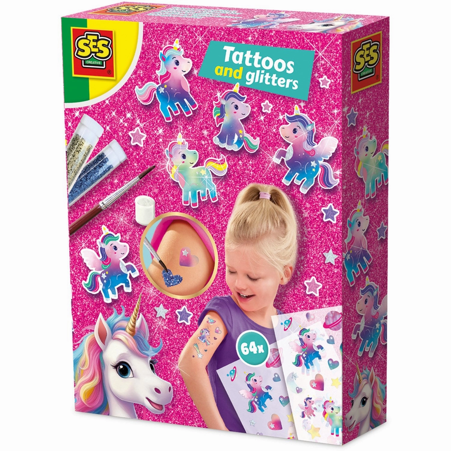 SES Creative Tattoos And Glitter Unicorn
