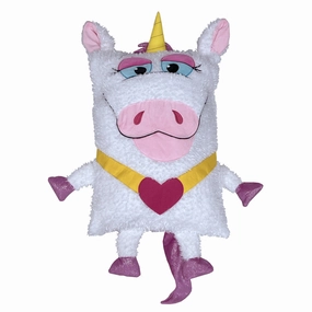 Shamzees Unicorn Magic Plush Pillow Cover - White & Purple
