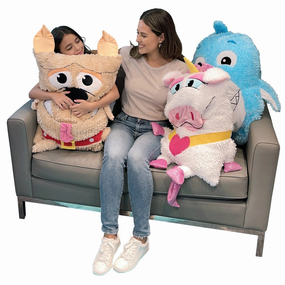 Shamzees Unicorn Magic Plush Pillow Cover - White & Purple