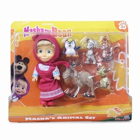 Simba Masha and The Bear Masha`s Animal Set For Ages 3 