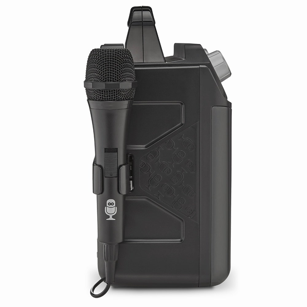 Singing Machine Groove Mini Bluetooth Karaoke Machine with 1 Wired Microphone and Disco Light Show