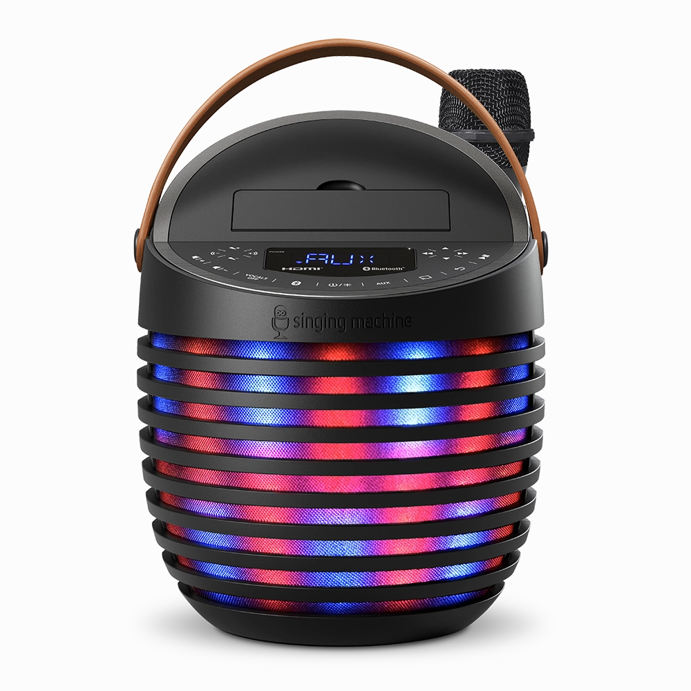 Singing Machine SingCast One - Video Casting Karaoke System with Bluetooth, Light Show & Voice Changing Effects
