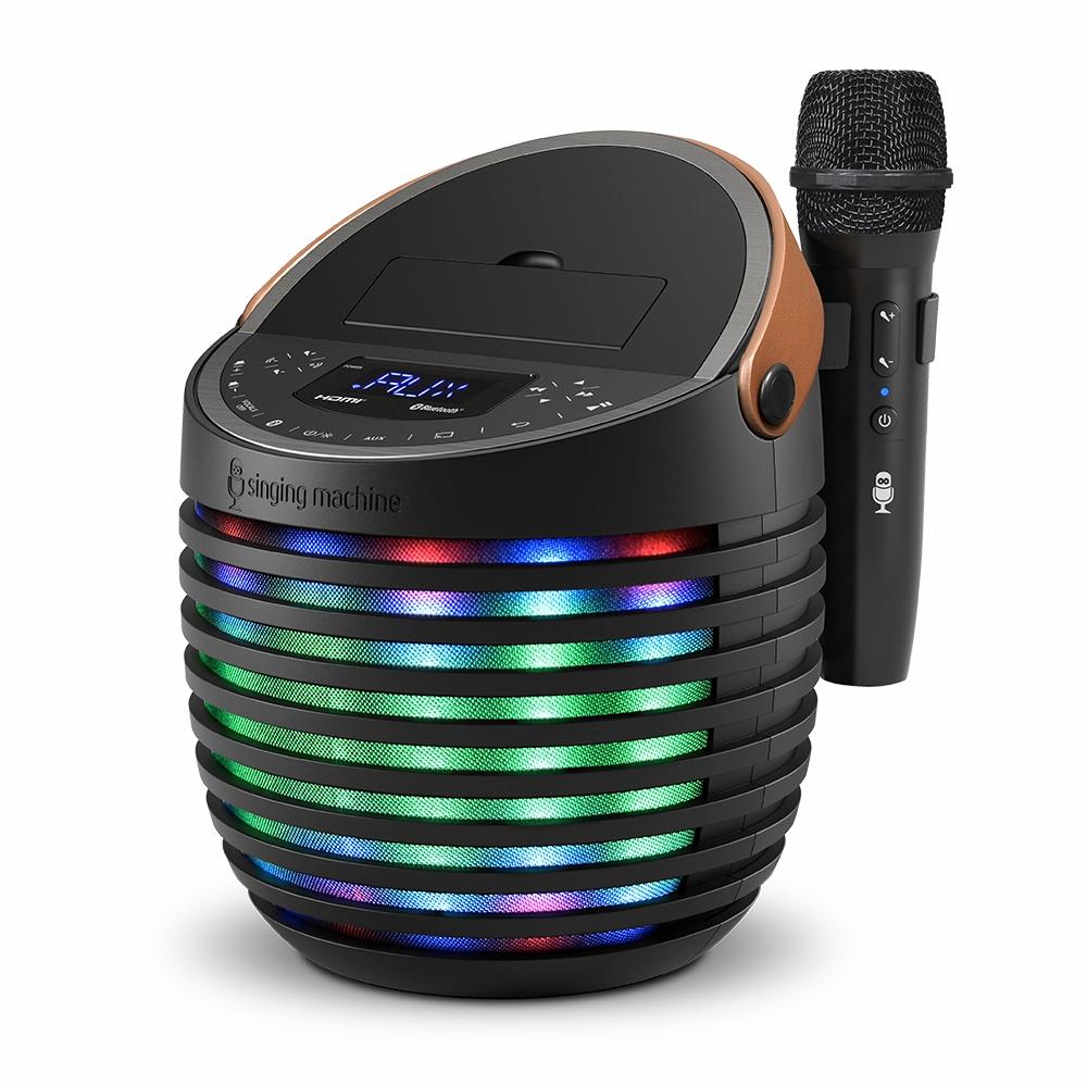 Singing Machine SingCast One - Video Casting Karaoke System with Bluetooth, Light Show & Voice Changing Effects