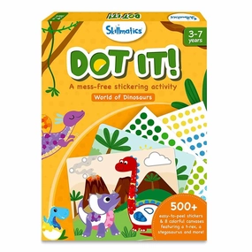 Skillmatics Art Activity Dot It! World of Dinosaurs - No Mess Sticker Art Gifts for Kids Ages 3 to 7 Years