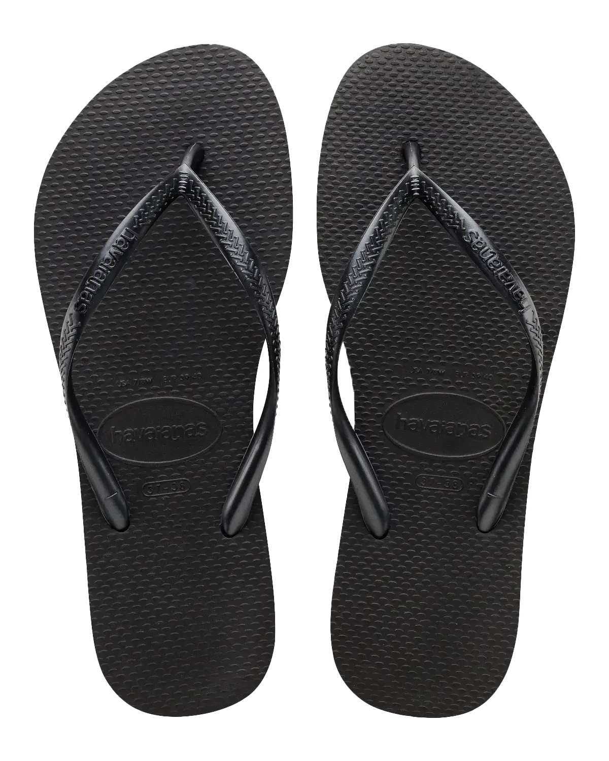 Slim Flip Flops in Black
