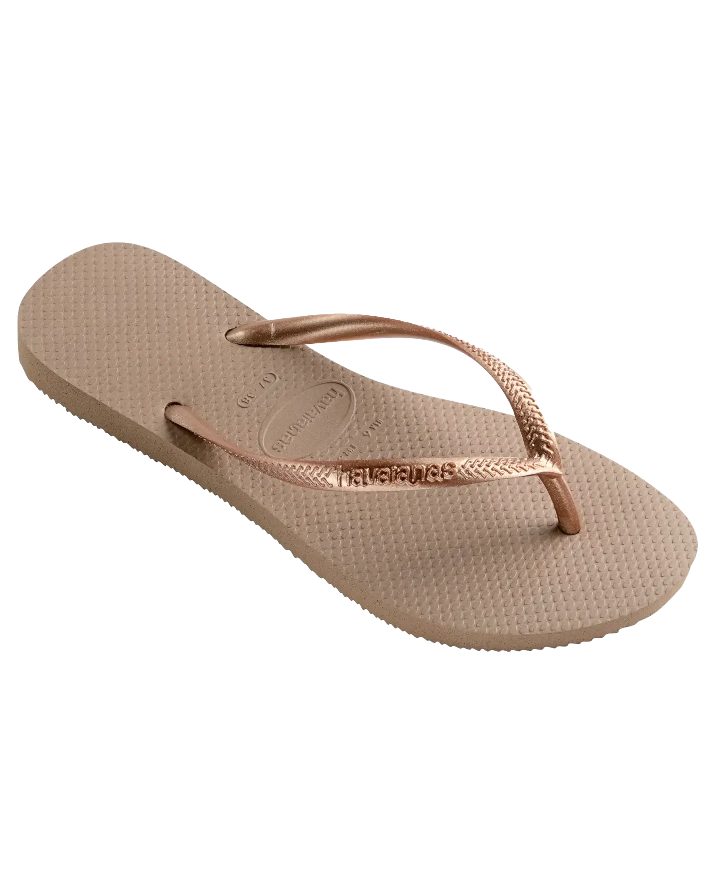 Slim Flip Flops in Rose Gold