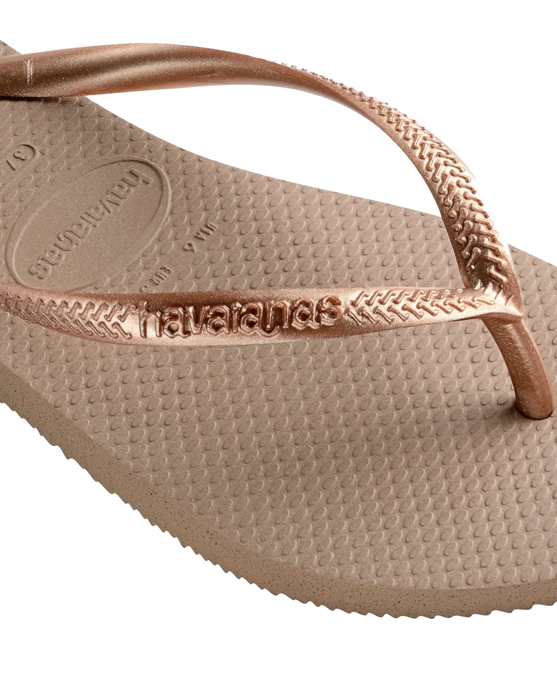 Slim Flip Flops in Rose Gold