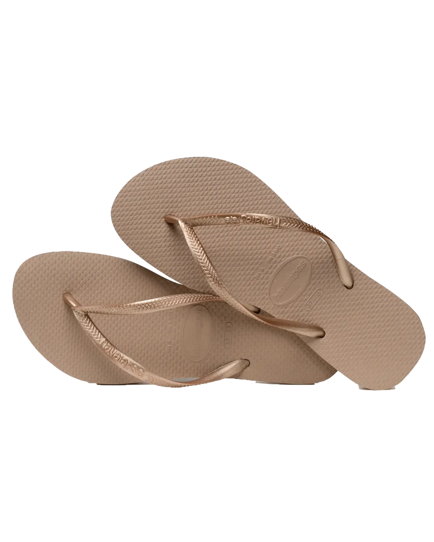 Slim Flip Flops in Rose Gold