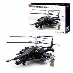 Sluban Ka-50 Black Shark Combat Helicopter Building Blocks For Ages 6 