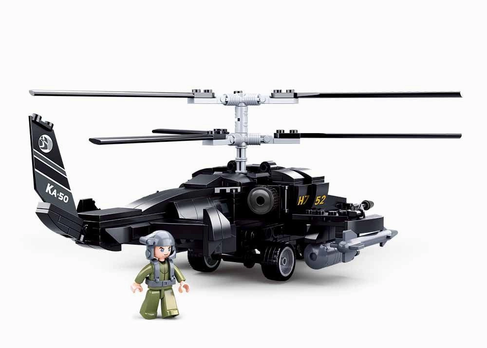 Sluban Ka-50 Black Shark Combat Helicopter Building Blocks For Ages 6 