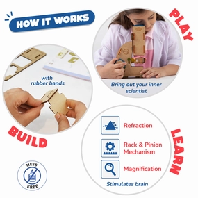 Smartivity STEM DIY Microscope Kit for Kids Ages 8 