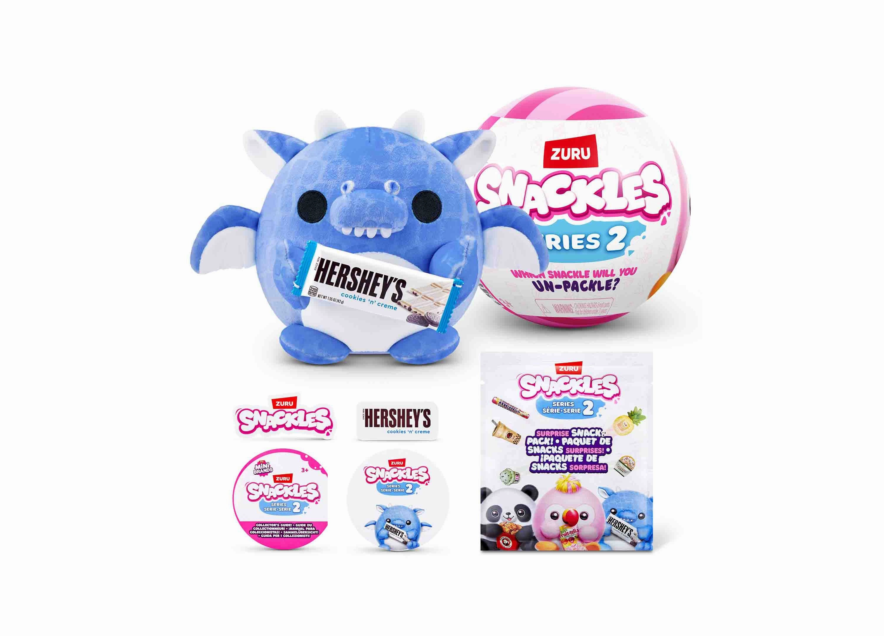 Snackles Series 2 Mystery 5-inch Capsule Plush Toy