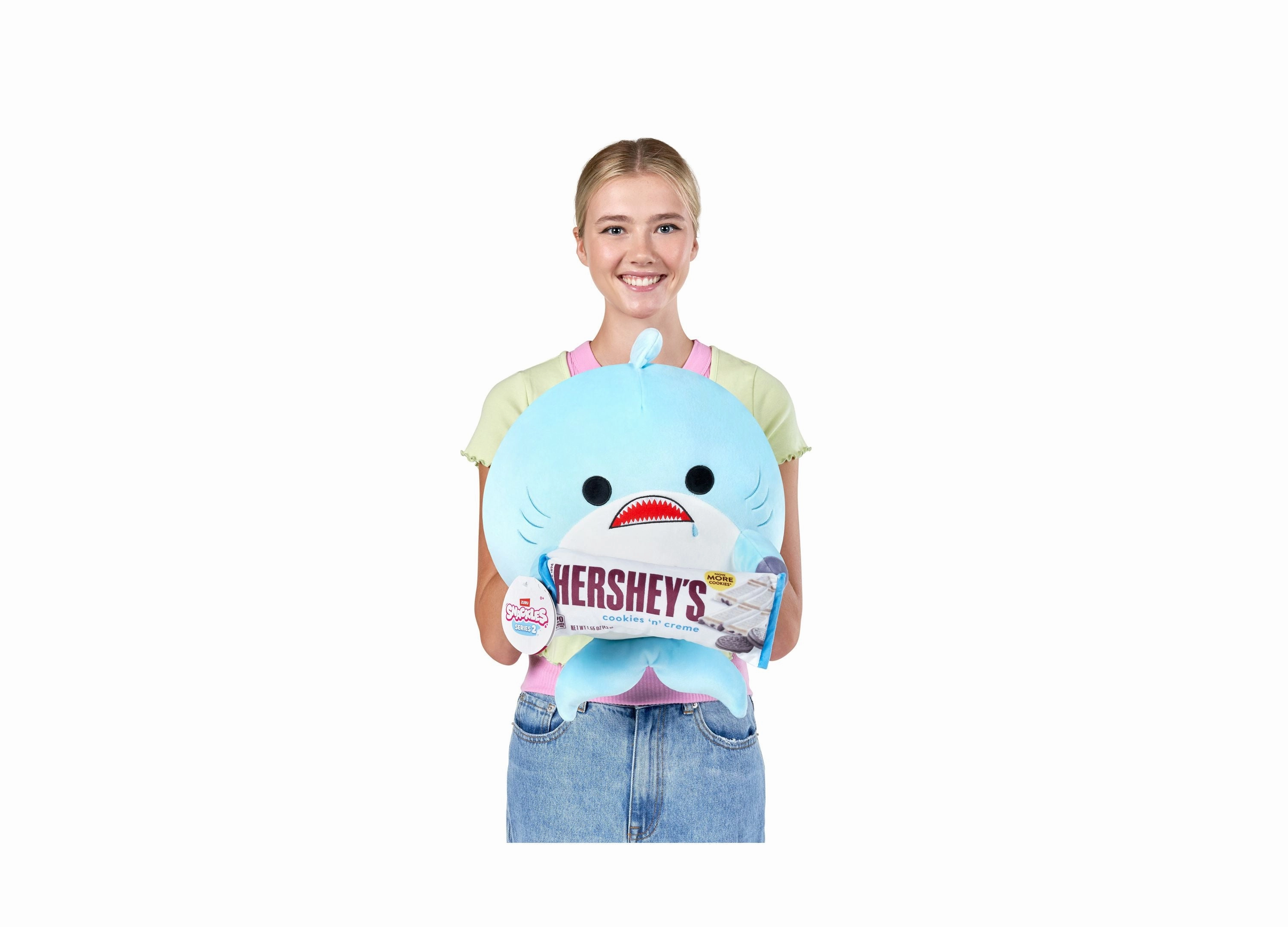 Snackles Zuru 16 inch Hershey Cookie n Cream Shark Plush Toy