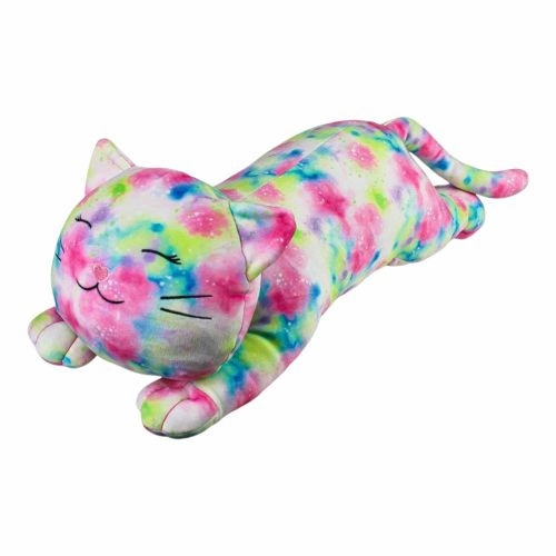 Snoozimals Plush 20 Inch Tie-Dye Kitty - Colorful Cuddles