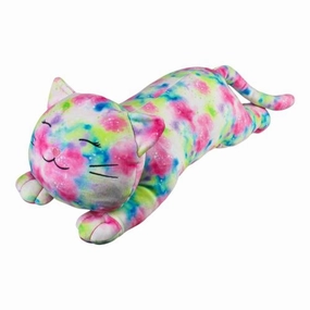 Snoozimals Plush 20 Inch Tie-Dye Kitty - Colorful Cuddles