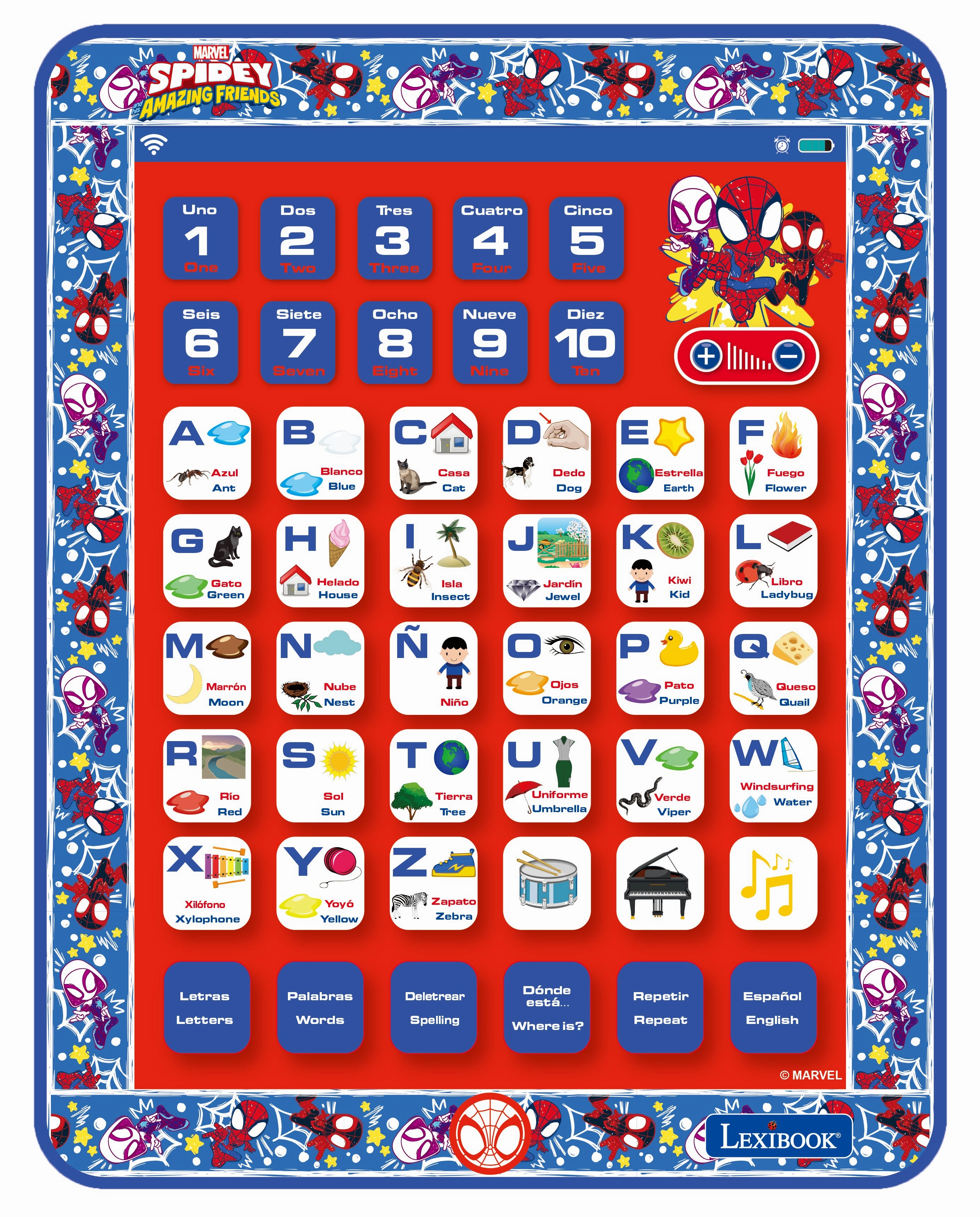 Spider-Man Bilingual Educational Tablet for Kids