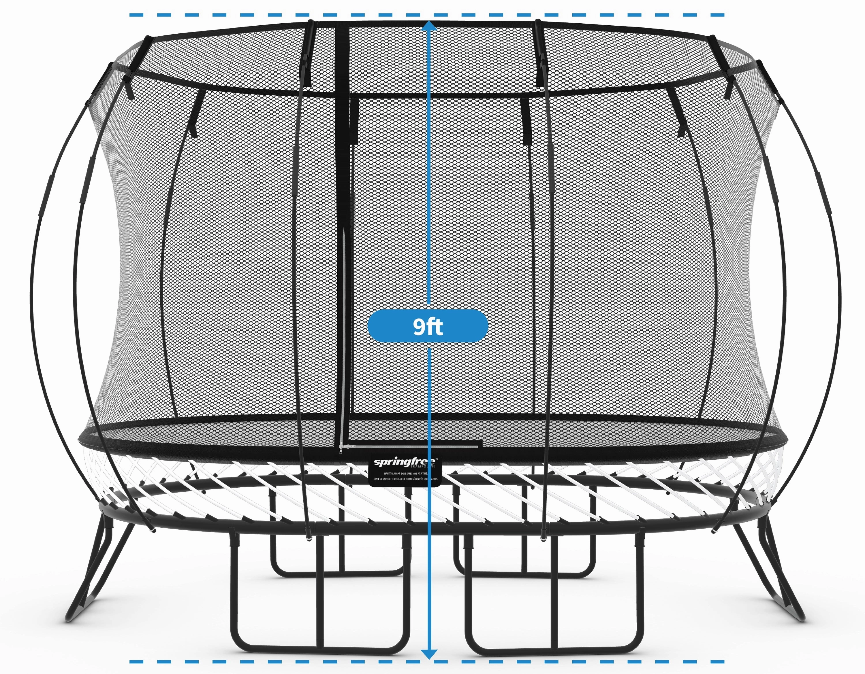 Springfree Medium Oval Trampoline With Enclosure - Outdoor Trampoline Activity Toy