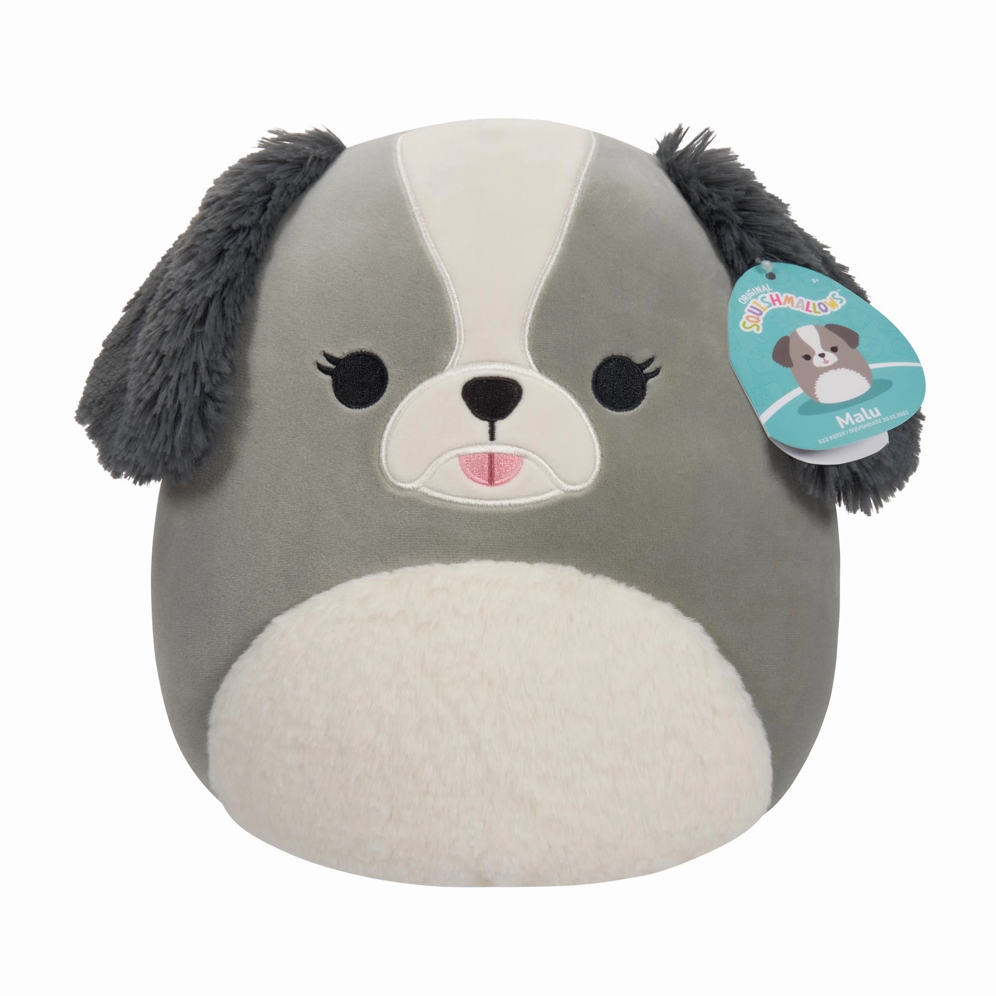 Squishmallows 12 Inch Plush S17 Malu Grey ShihTzu