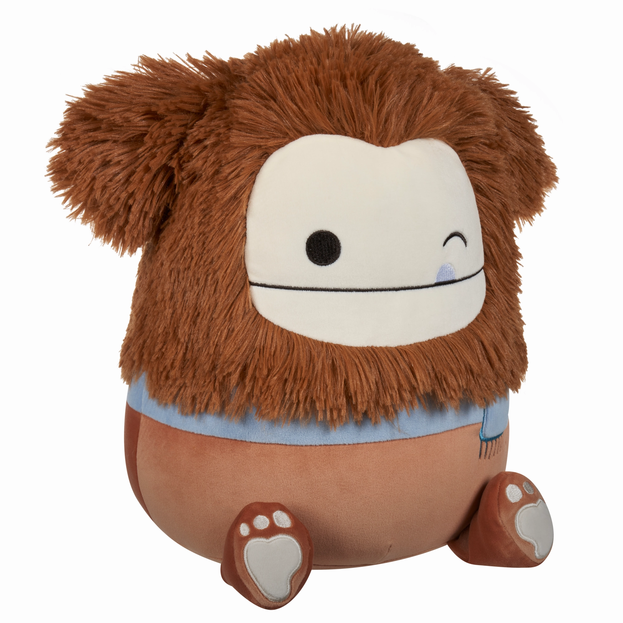 Squishmallows 12 Inch Plush S20 Benny Winking Brown Bigfoot With Scarf