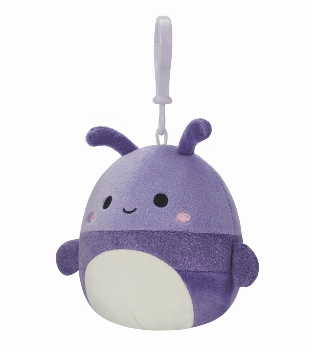 Squishmallows 3.5 Inch Plush Clip-On Axel The Purple Beetle