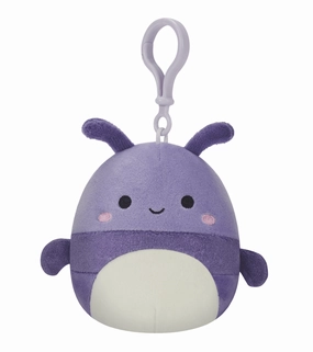 Squishmallows 3.5 Inch Plush Clip-On Axel The Purple Beetle