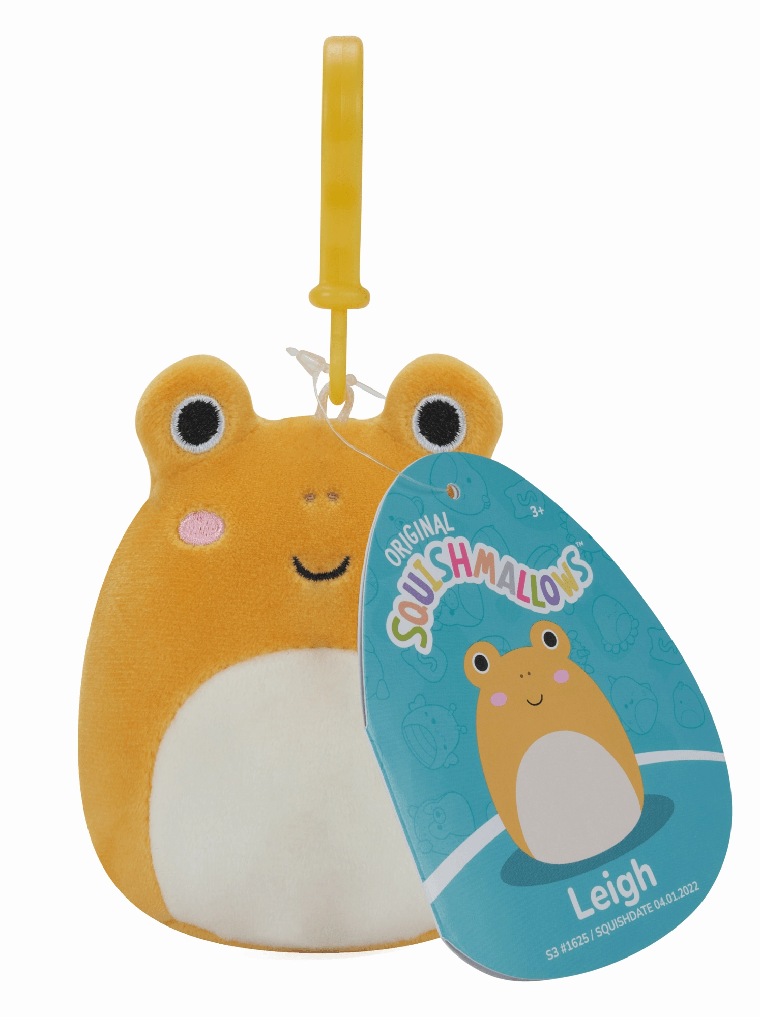 Squishmallows 3.5 Inch Plush S15 Clip-On Leigh Orange Toad