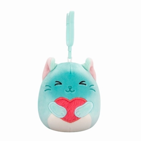 Squishmallows 3.5 Inch Valentines Clip-On Sigrid the Cat