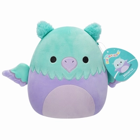 Squishmallows 7.5 Inch Plush Minerva Aqua And Purple Griffin