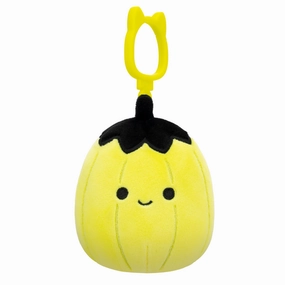 Squishmallows Season Halloween 3.5 Inch Plush Clip-On Neon Lime Green Pumpkin With Black Top