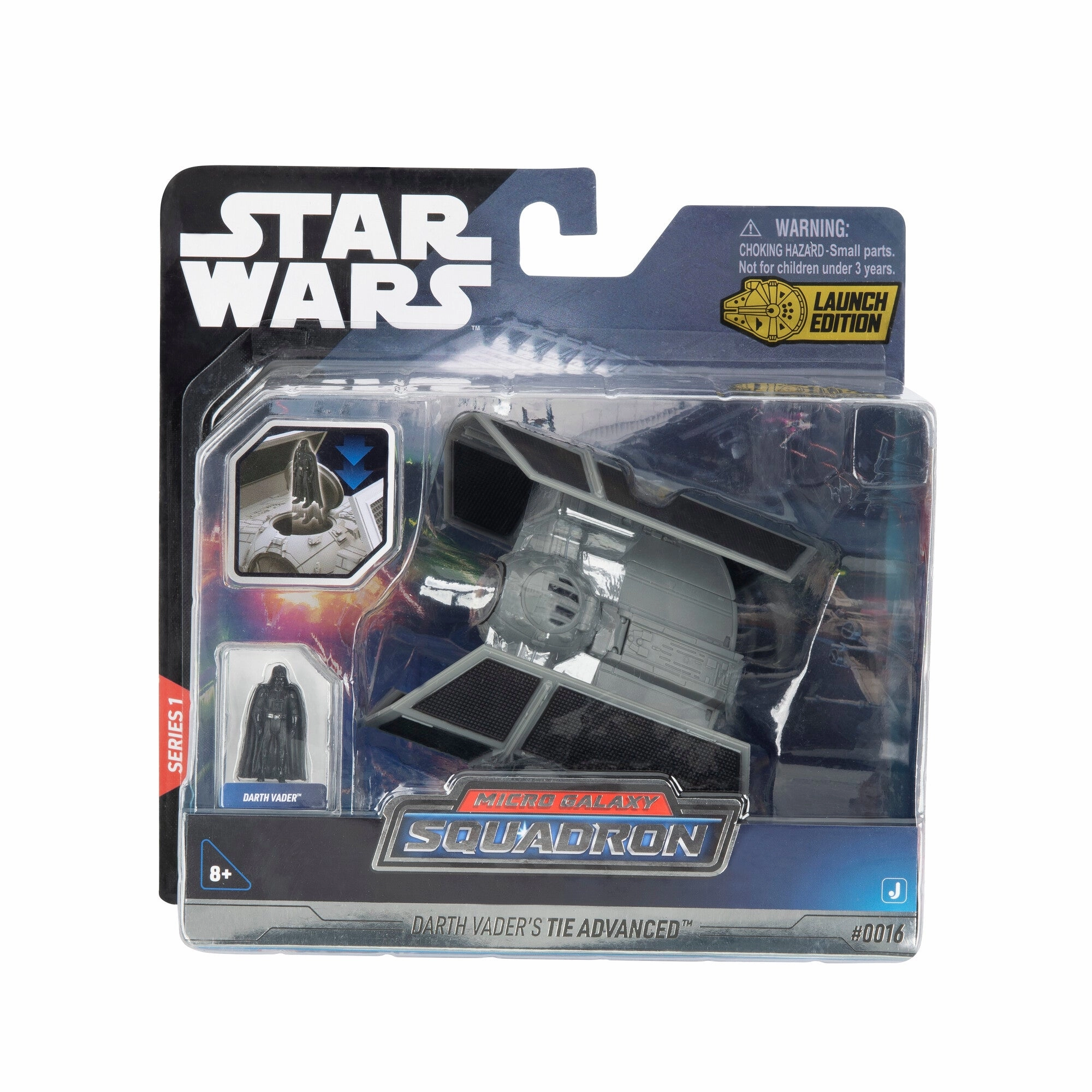 Star Wars 5 Inch Vehicle & Figure Micro Galaxy Squadron 0016 Darth Vader's Tie Advanced