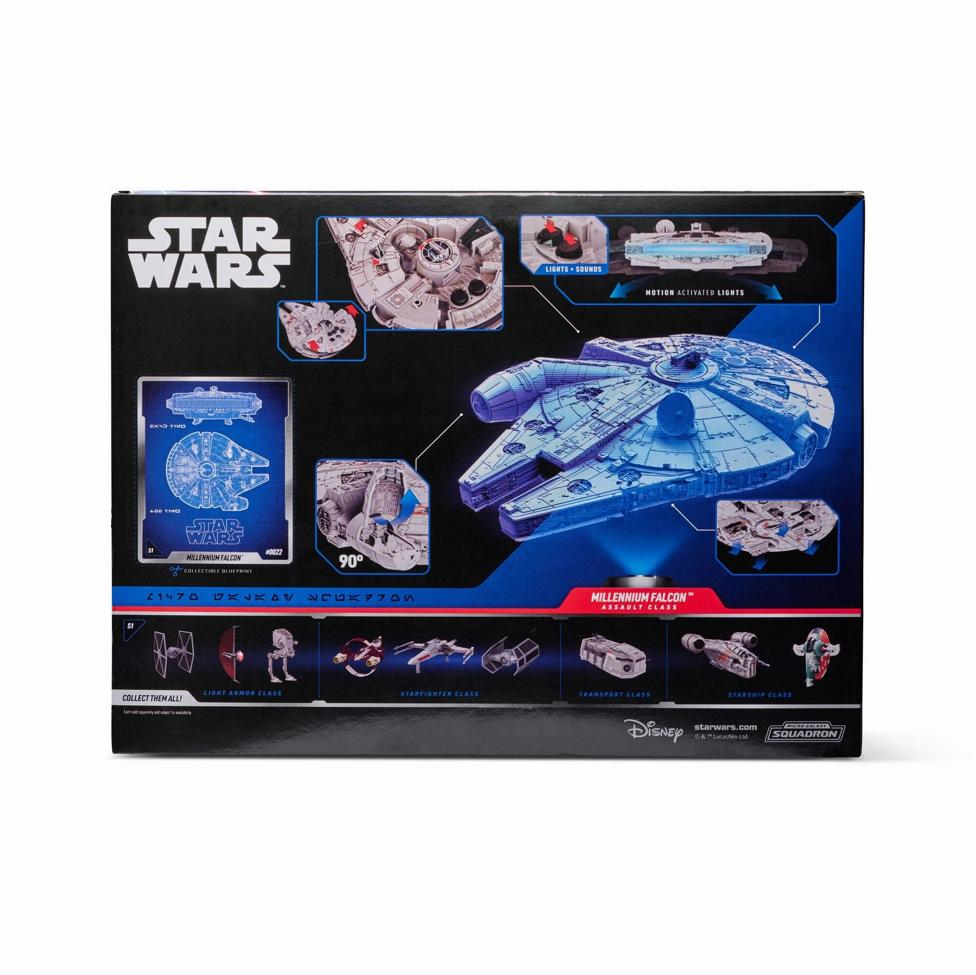 Star Wars Micro Galaxy Squadron 9 Inch Feature Vehicle & Figure 0022 Millennium Falcon
