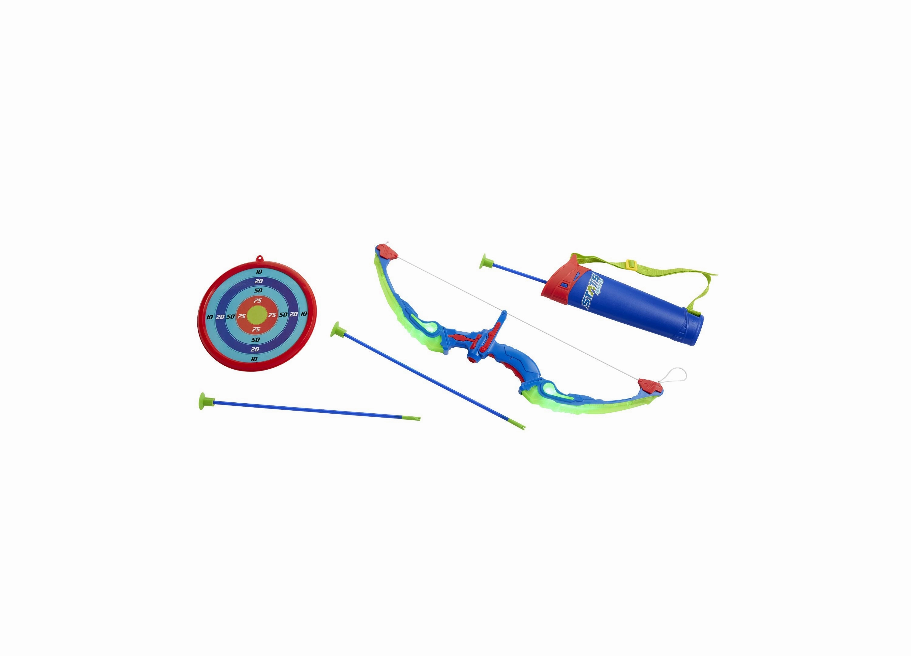 Stats Illuminated Archery Set for Kids with Target and Suction Cup Arrows