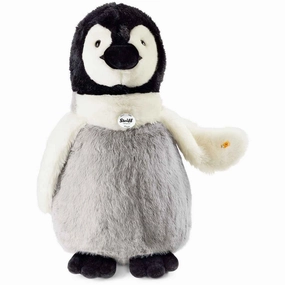 Steiff 16cm Flaps Penguin Soft Toy with Woven Fur Suitable from Birth