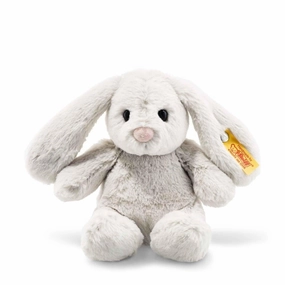 Steiff 18cm Hoppie Rabbit Light Grey Plush Toy Suitable from Birth