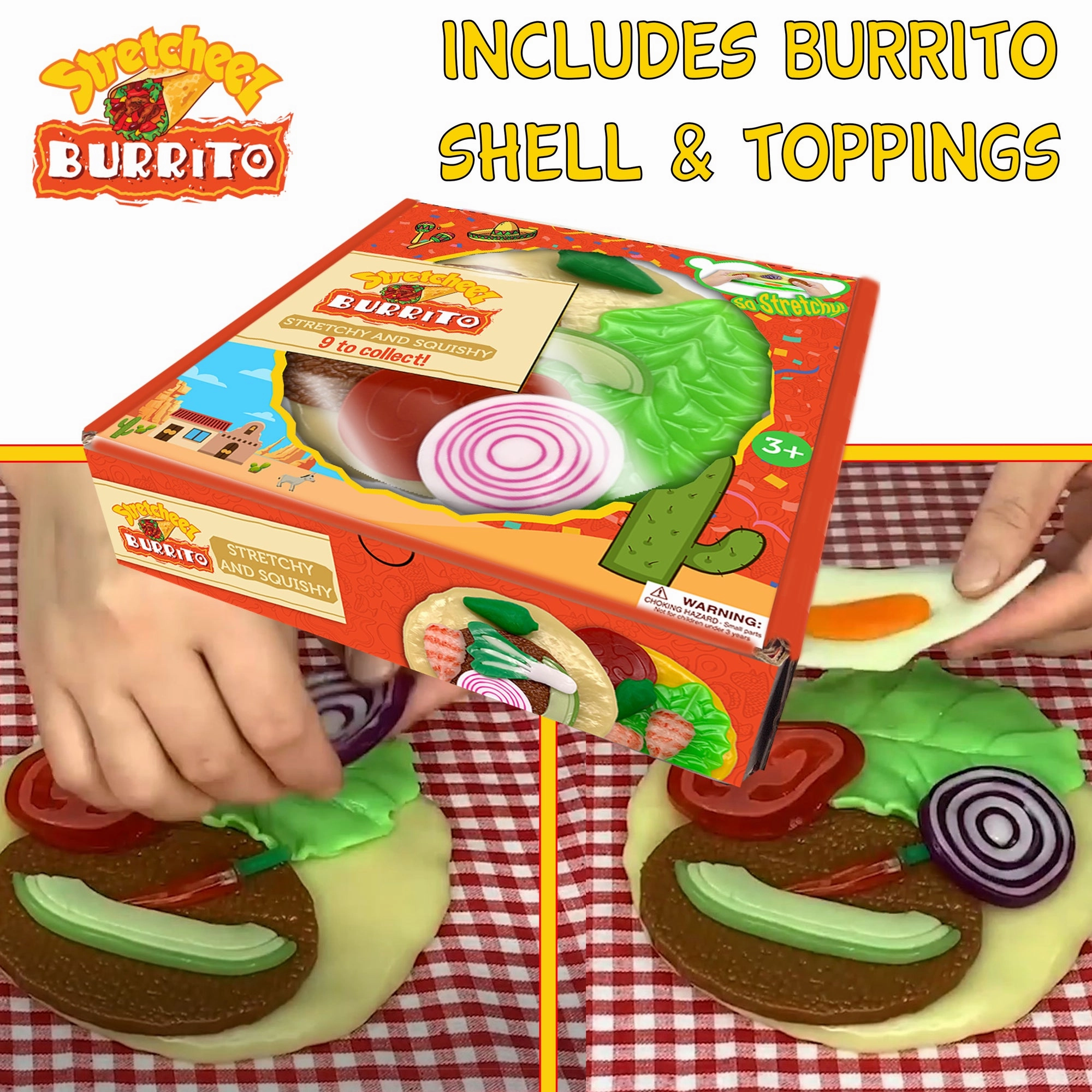 Stretcheez Surprise Burrito 2-Pack  Stretchy Play Food Set