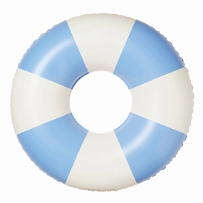 Sunnylife 41" Blue Striped Inflatable Pool Ring, 220lb Capacity