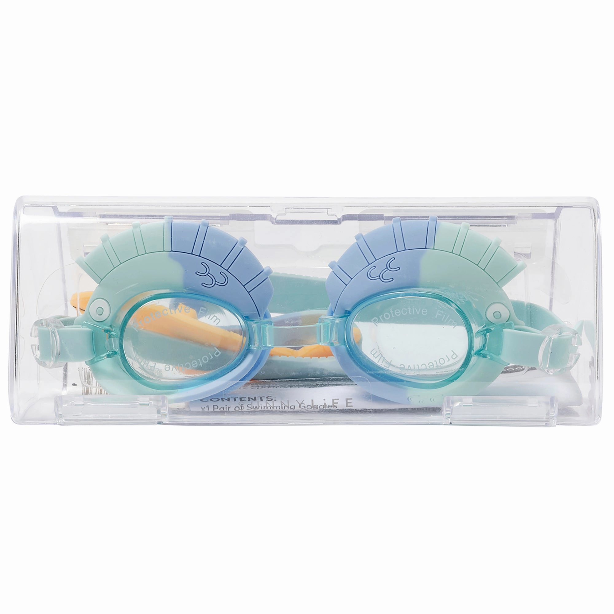 Sunnylife Aqua Blue Finn the Fish Kids Swim Goggles - One Size