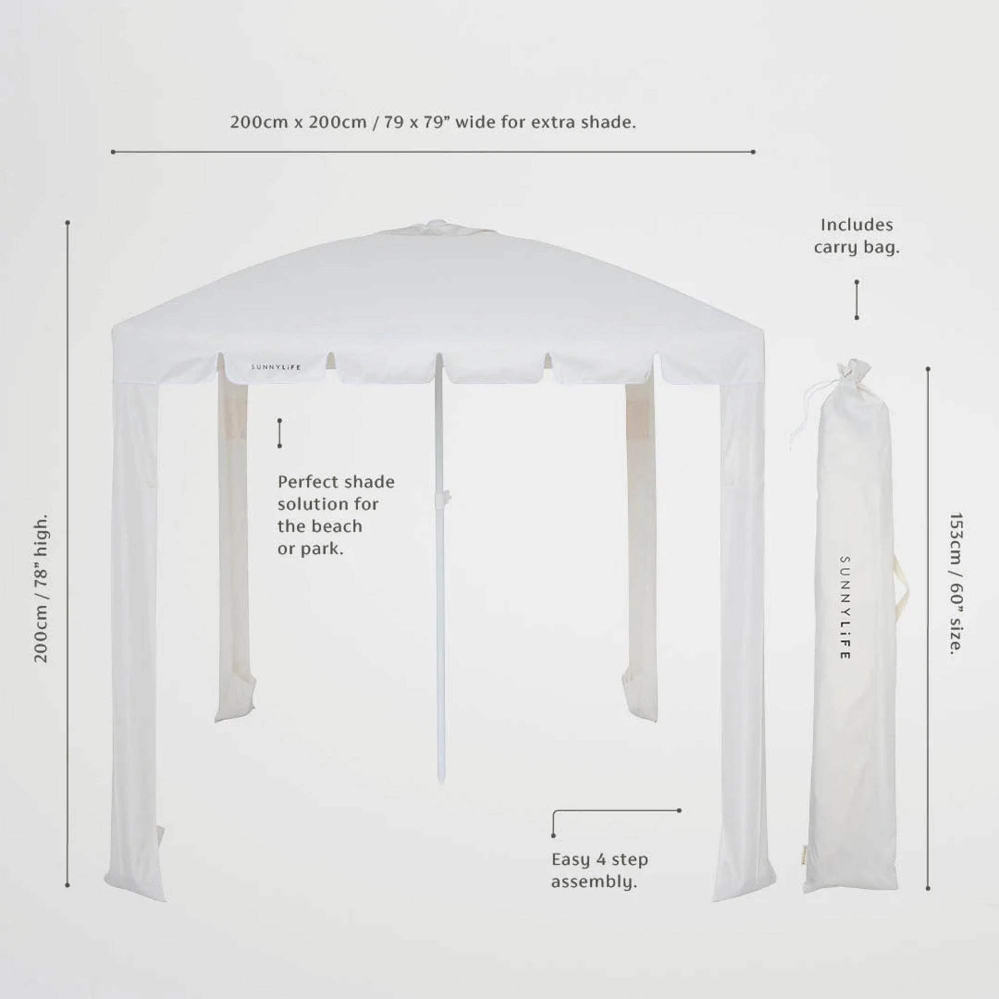 Sunnylife Beach Cabana Casa Blanca - Elegant Outdoor Shade Canopy