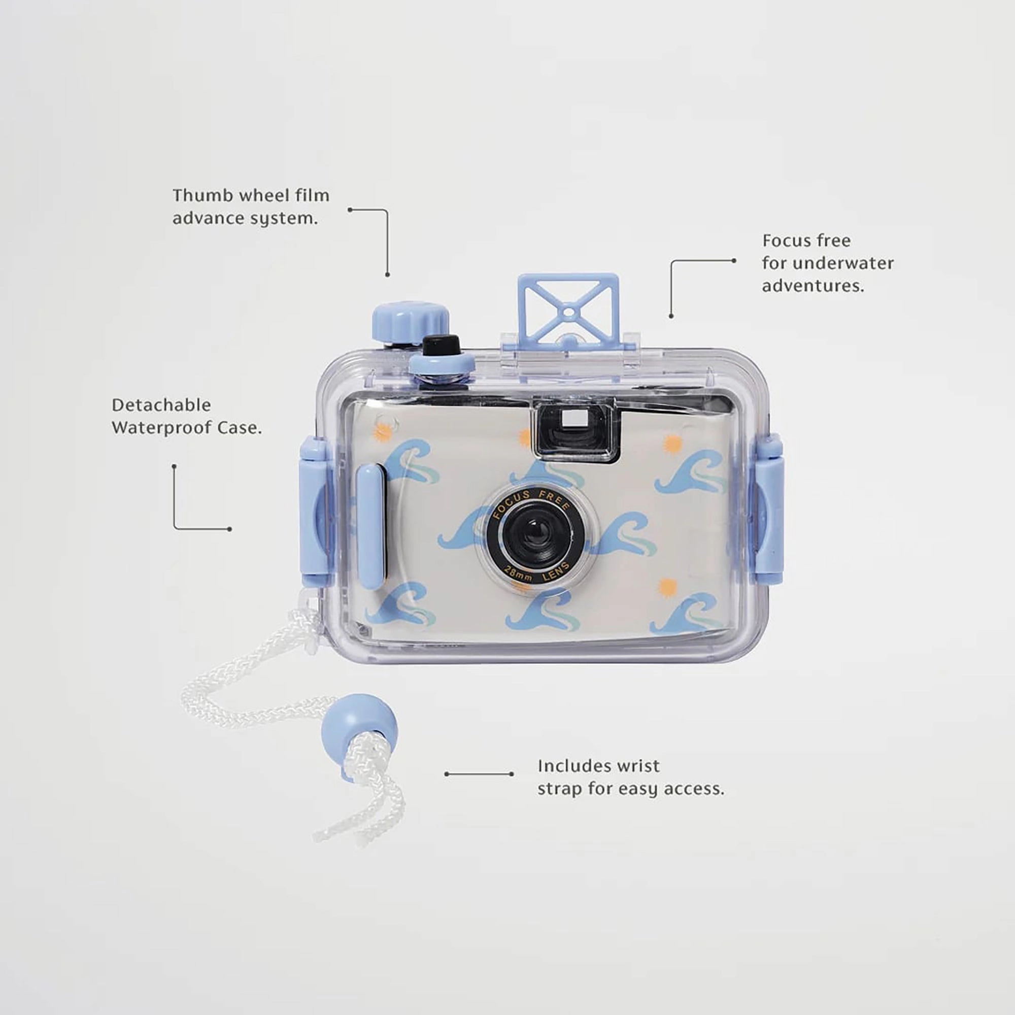 Sunnylife Blue Wave Retro 35mm Film Underwater Camera