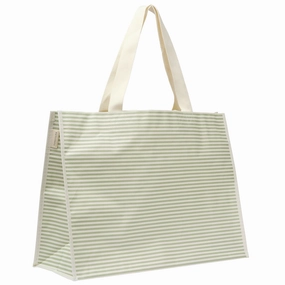 Sunnylife Carryall Beach Bag La Palma Sage Stripe - Oversized, Waterproof, and Stylish Tote