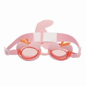 Sunnylife Cotton Candy Cherry Pink Kids Swim Goggles - 3D Cherry Band