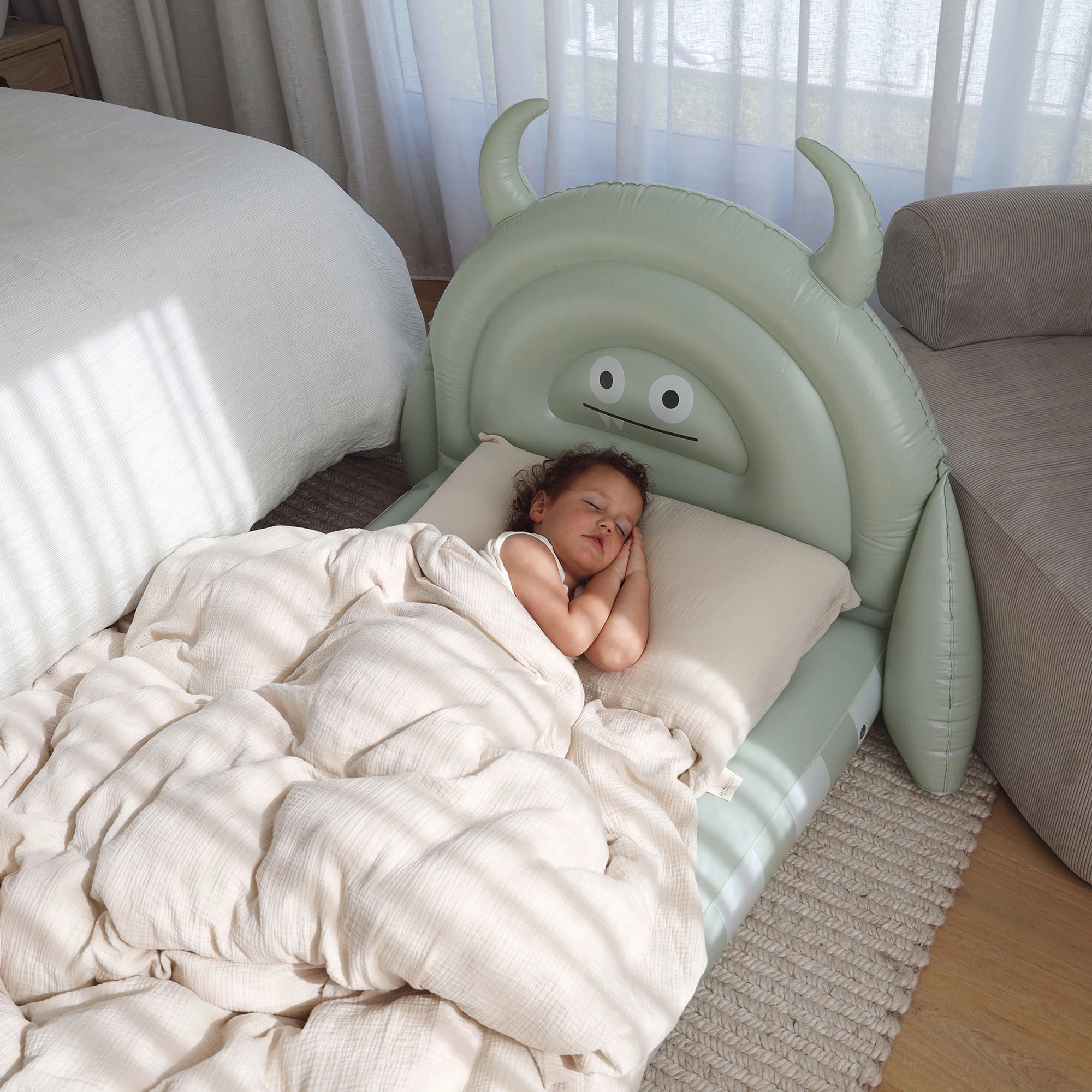 Sunnylife Kids' Monster Sage Inflatable Sleepover Bed