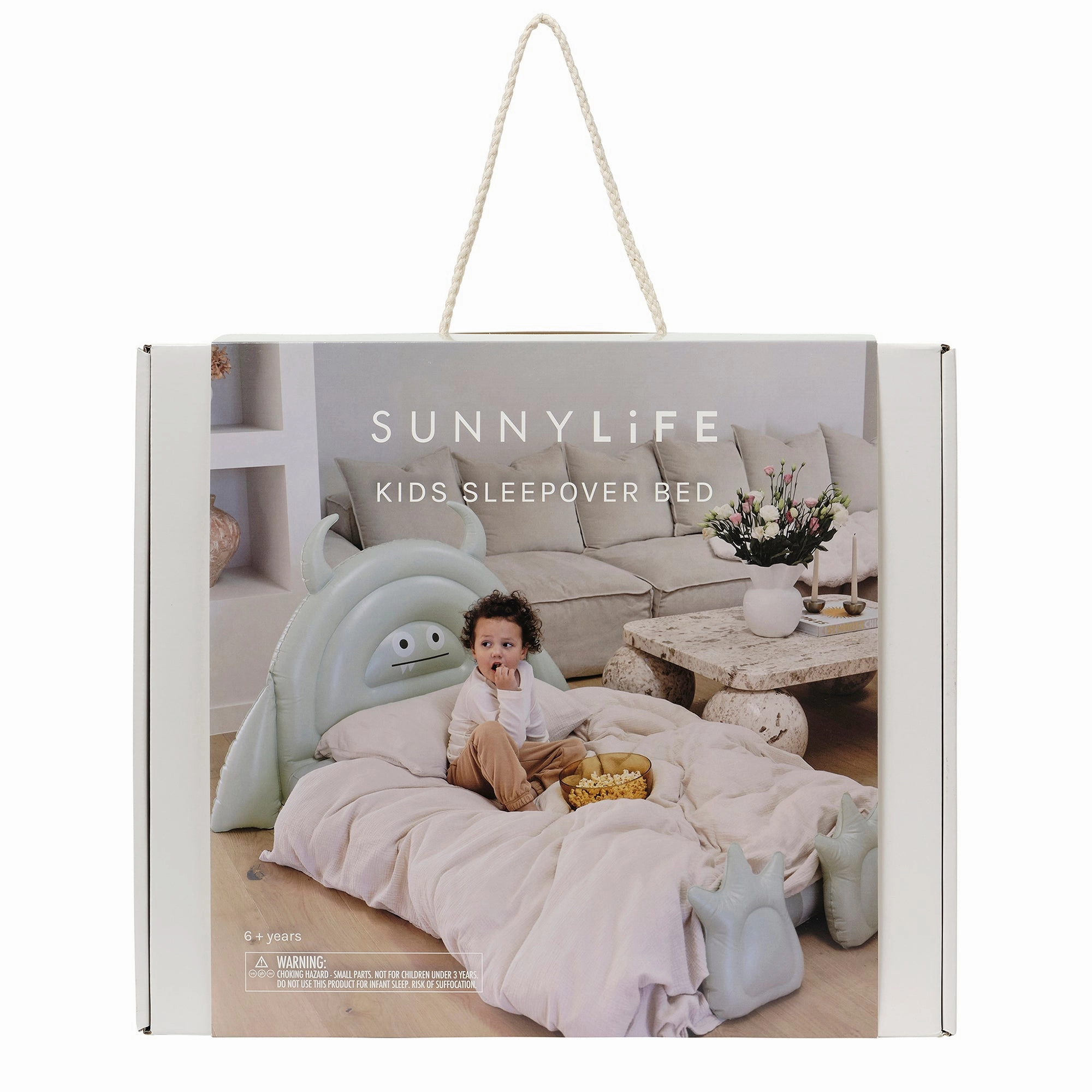 Sunnylife Kids' Monster Sage Inflatable Sleepover Bed