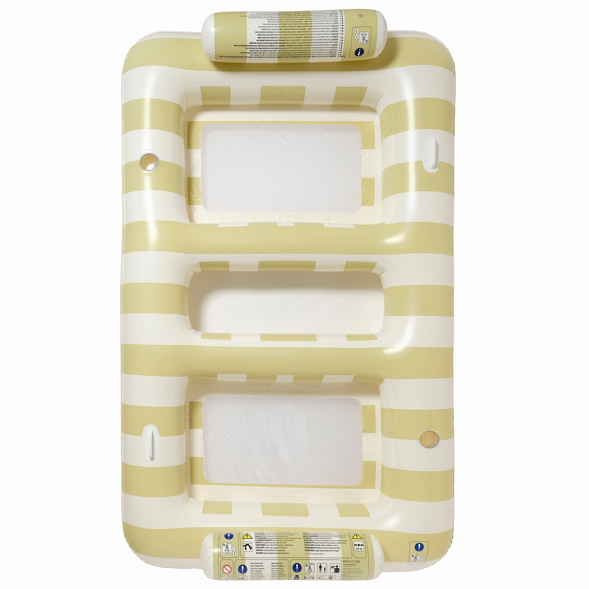 Sunnylife Luxe Twin Hammock Float, Casa Sand Stripe - 2-Person Inflatable Pool Lounger
