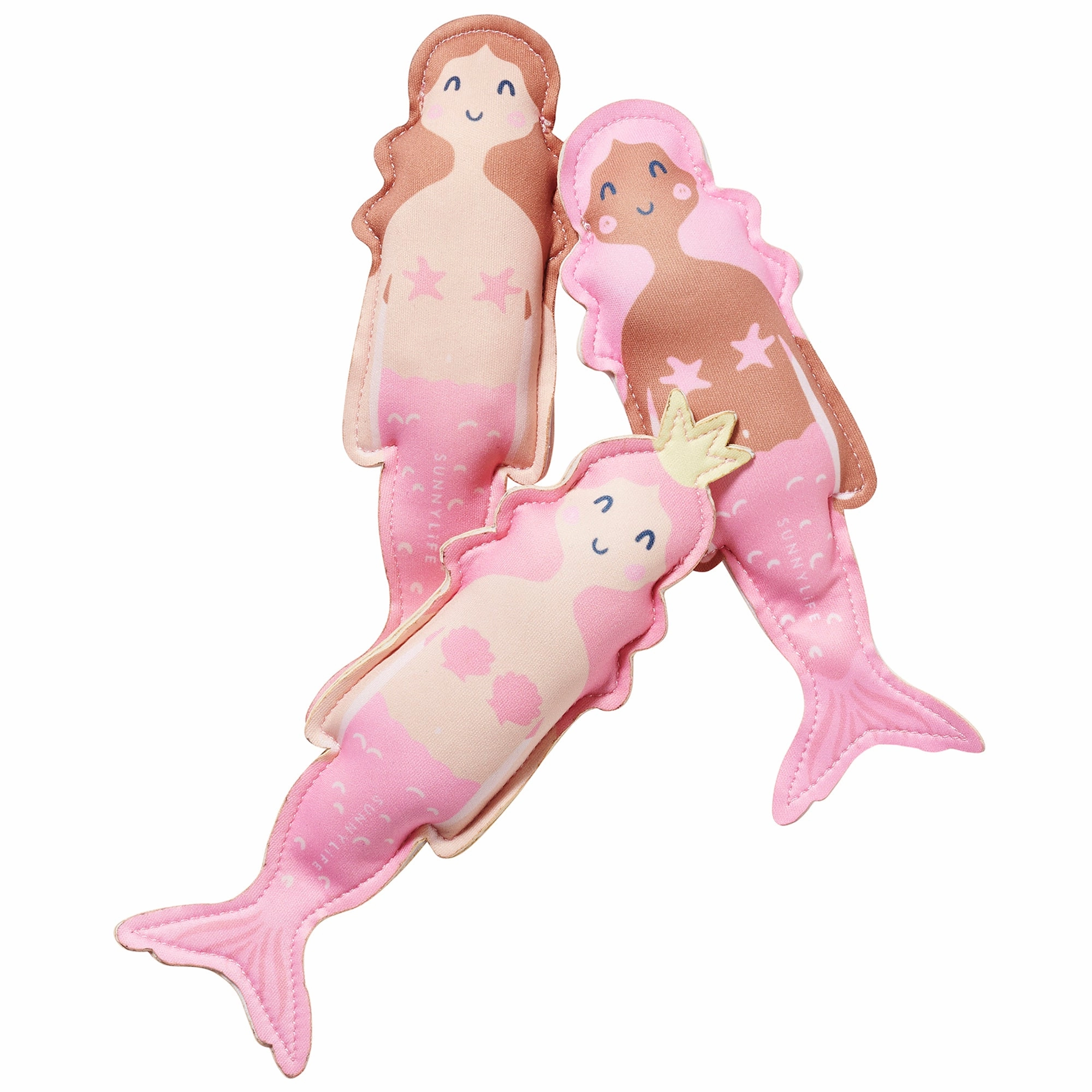 Sunnylife Mermaid Dive Buddies - Ocean Treasure Rose 3pk, Pool Play Toy for Kids 6 