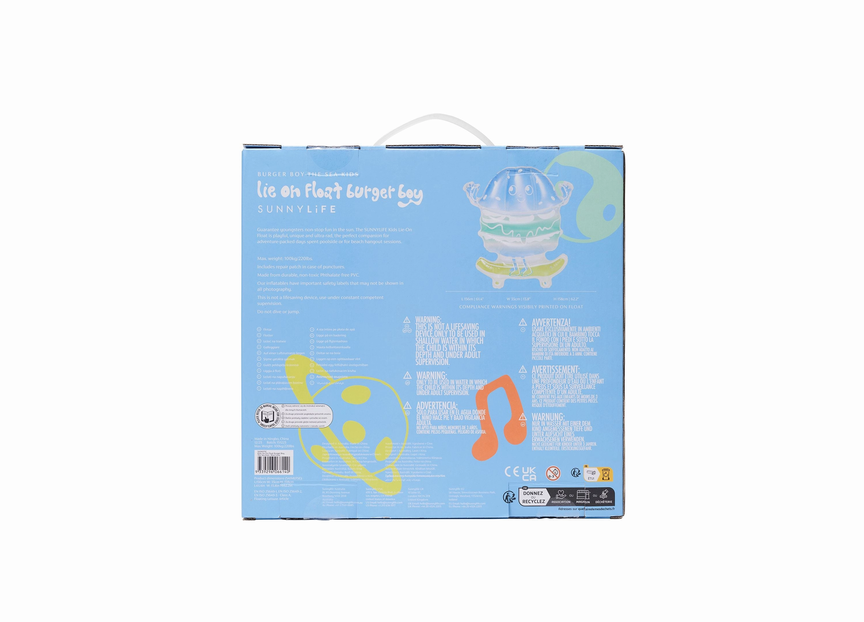 Sunnylife Roller-Skate Shaped Kids Lie-On Pool Float